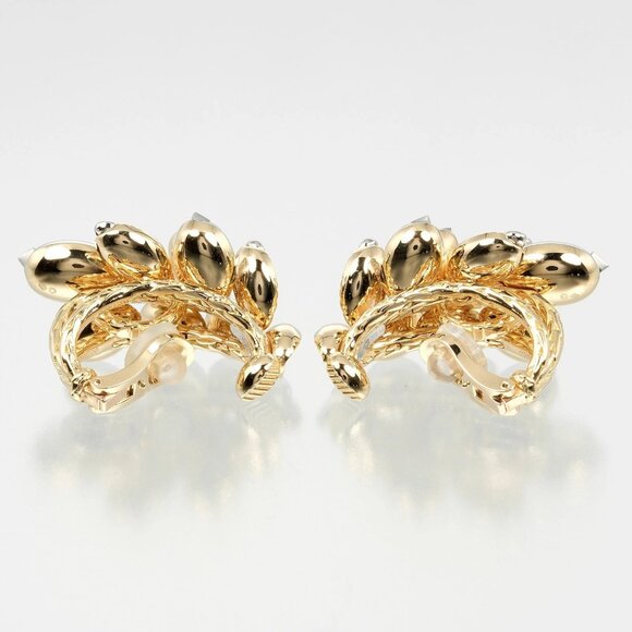 CARTIER Grand De Cafe Earring H8001181 K18 yellow gold/Pt950Platinum/diamo - Picture 7 of 11